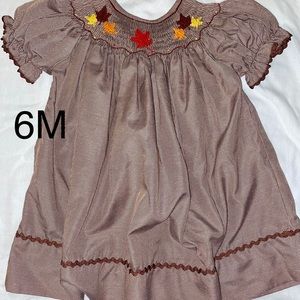 Fall Smocked Dress 6M